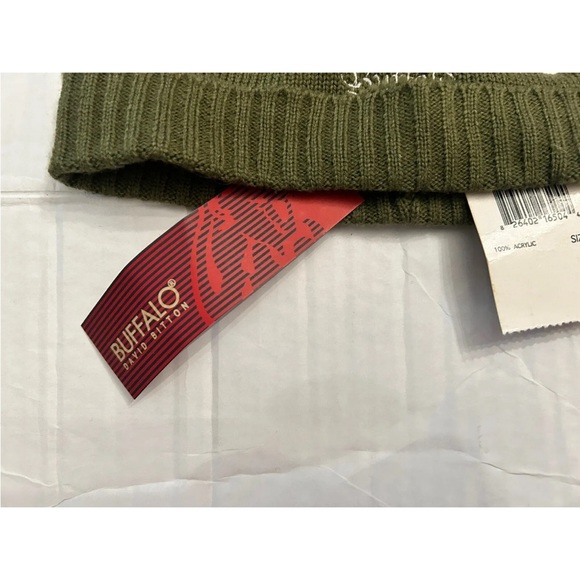 BOYS BUFFALO DAVID BITTON HUNTER GREEN BEANIE - SIZE 1 - Picture 4 of 5